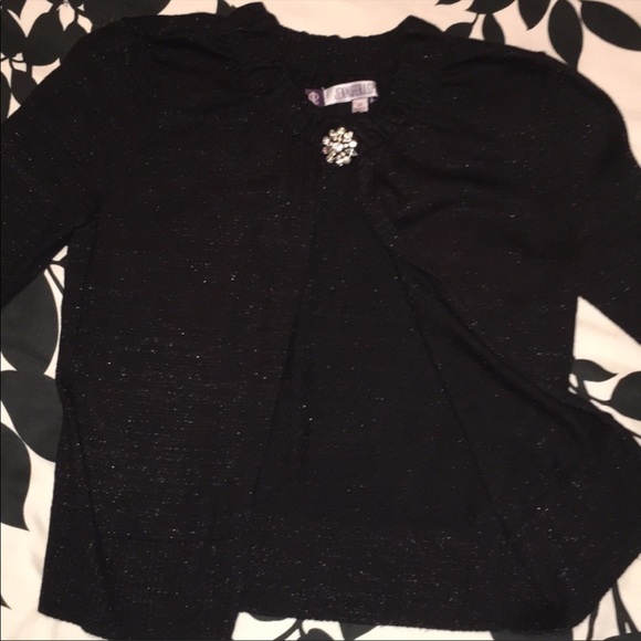 Jennifer Lopez Black Cardigan with Brooch - Picture 6 of 6